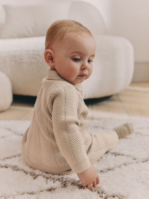 Neutral Baby Knitted Jumper and Leggings Set