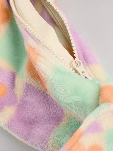 Purple Baby Zip Fleece Sleepsuit