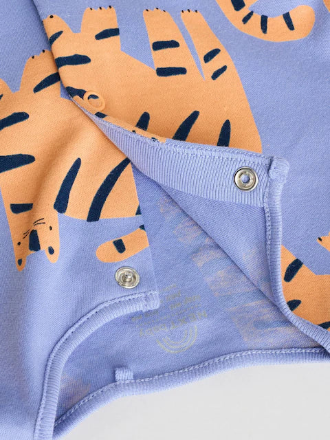 Blue/Green Footless Baby Sleepsuits 3 Pack