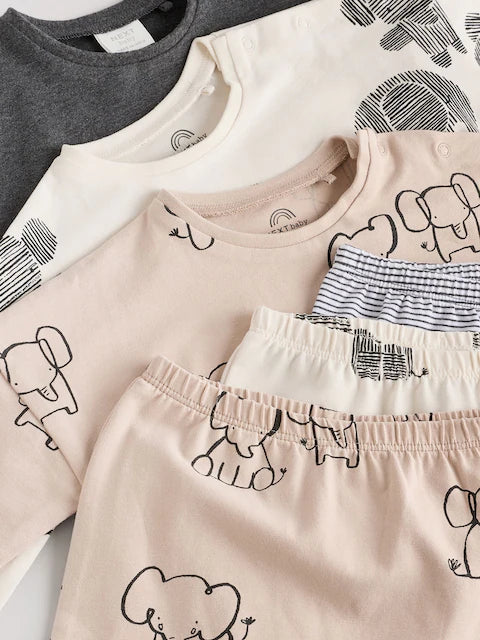 Mono Elephant Baby Tops and Leggings 6 Piece Set