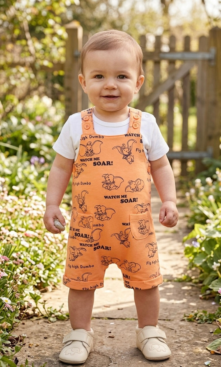 Dumbo Dungarees & Bodysuit Set