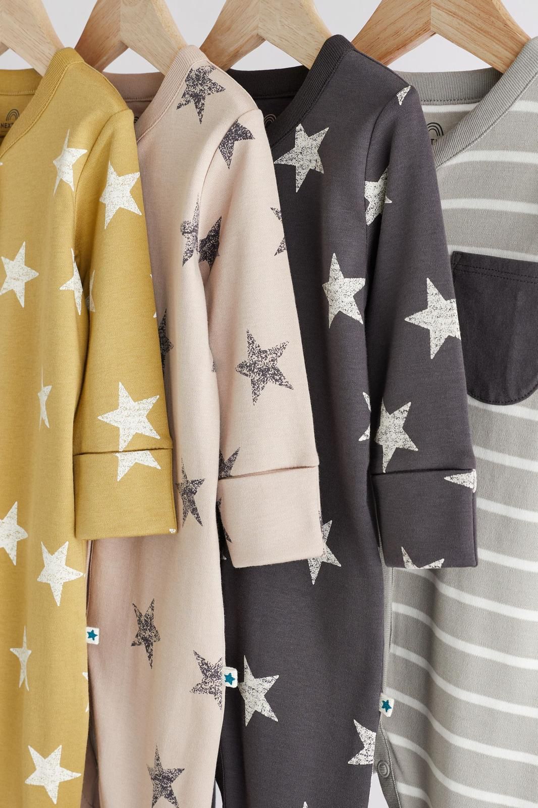 Multi Star Sleepsuits.