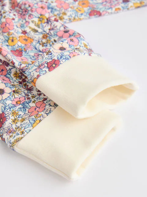 Orange Floral Baby Footless Sleepsuits 4 Pack