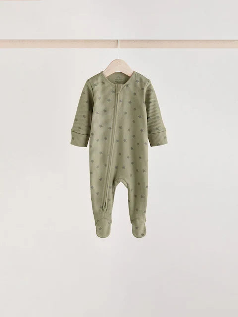 Green/Blue Zip Sleepsuits 5 Pack