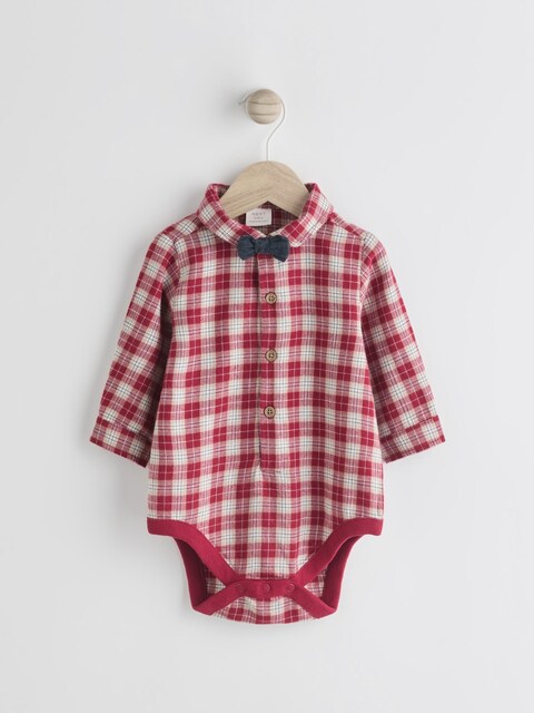 Red Check Baby Shirt Trousers and Braces Set 4 Piece