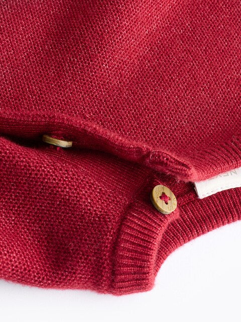 Red Knitted Top and Leggings Baby Set