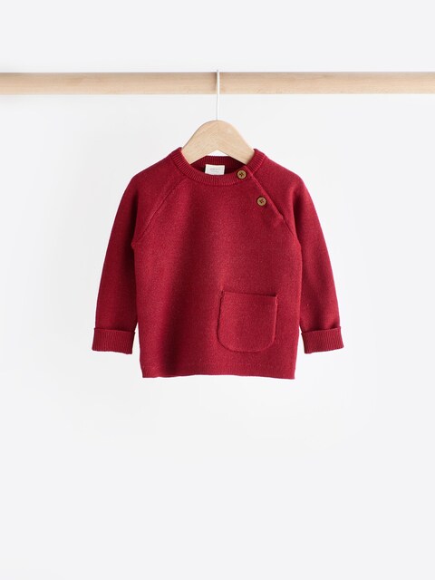 Red Knitted Top and Leggings Baby Set