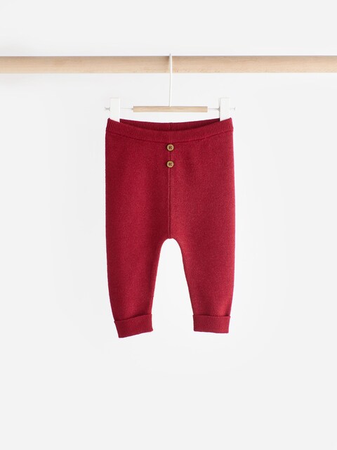 Red Knitted Top and Leggings Baby Set
