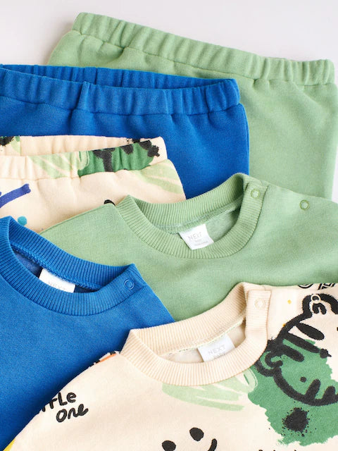 Bright Character Baby Sweatshirt and Joggers Set 6 Pack