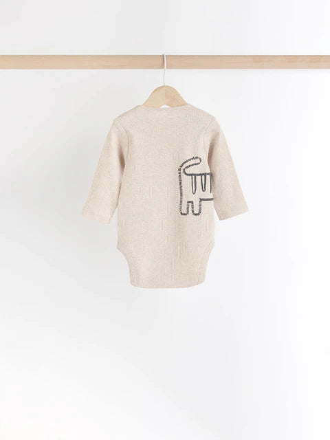 Neutral 3 Pack Baby Rib Bodysuits