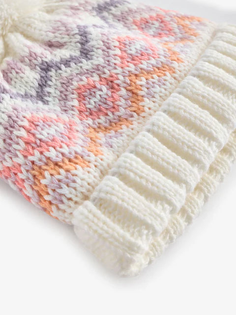 Light Pink Baby Pom Hat