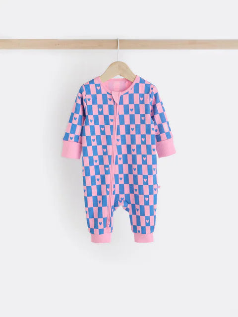 Bright Zip Baby Footless Sleepsuit 3 Pack