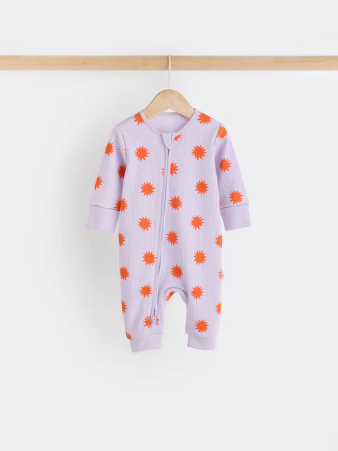 Bright Zip Baby Footless Sleepsuit 3 Pack