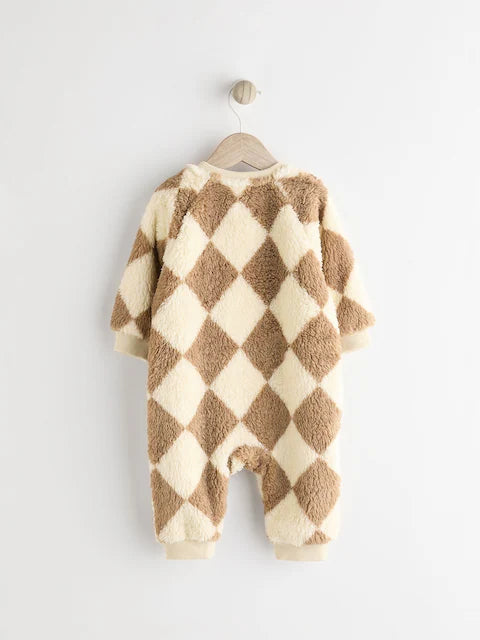 Neutral Baby Fleece Zip Sleepsuit