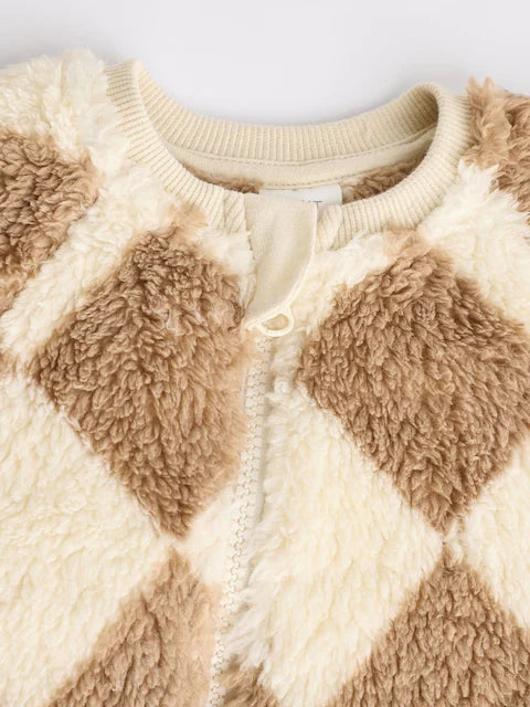 Neutral Baby Fleece Zip Sleepsuit