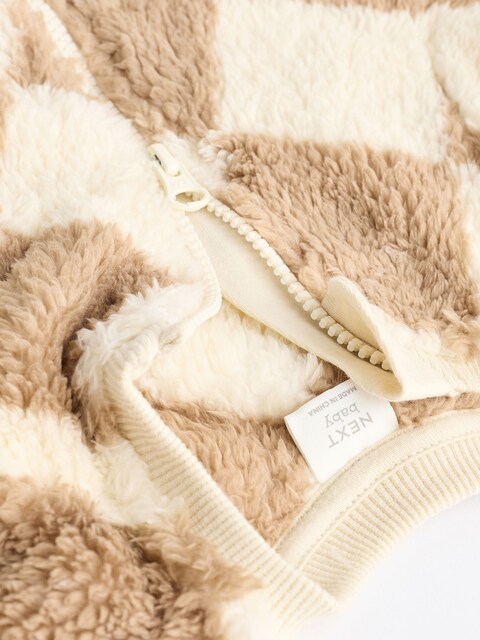 Neutral Baby Fleece Zip Sleepsuit
