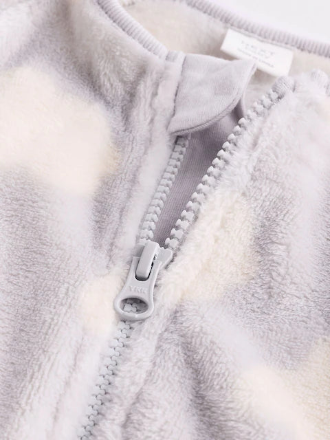 Grey Clouds Baby Fleece Zip Sleepsuit