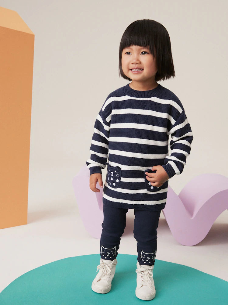 Navy Jumper & Legging Set