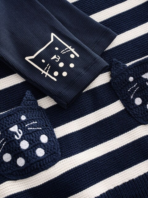 Navy Jumper & Legging Set