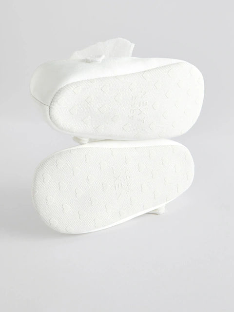 White Bow Occasion Baby Shoes