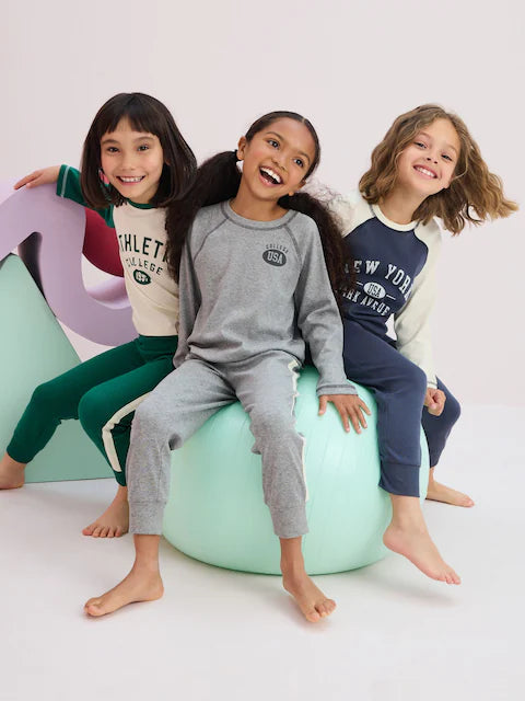 Blue/Grey Jogger Pyjamas 3 Pack