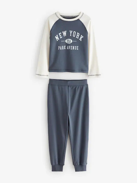 Blue/Grey Jogger Pyjamas 3 Pack