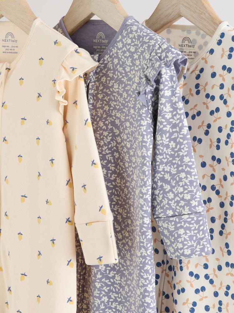 Floral Sleepsuit 3 Pack