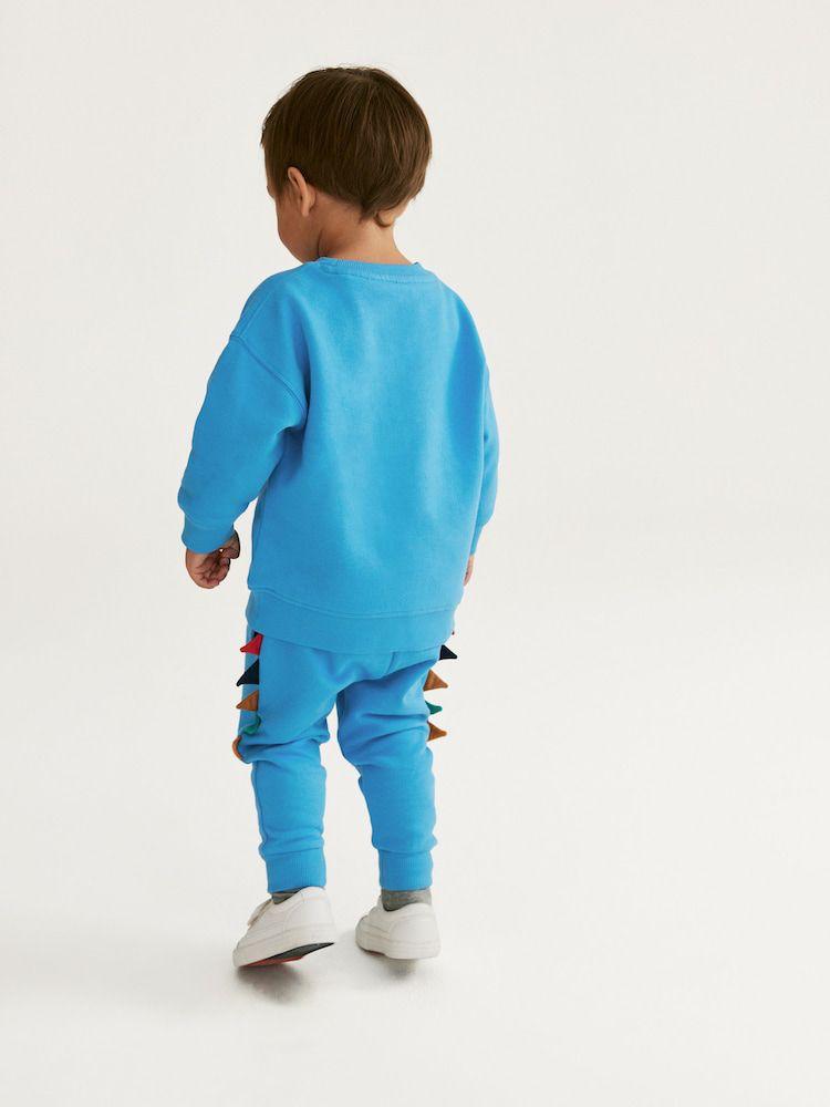 Blue Sweat Shirt & joggers Set-Fleece lined