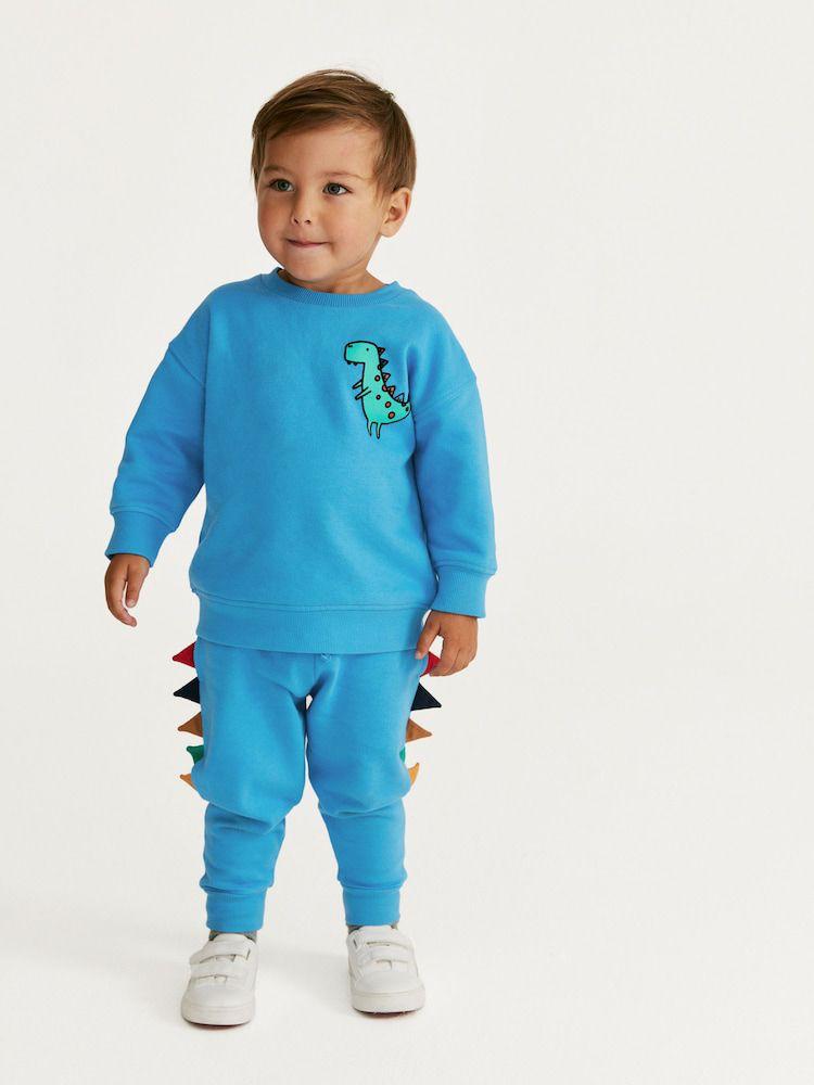 Blue Sweat Shirt & joggers Set-Fleece lined
