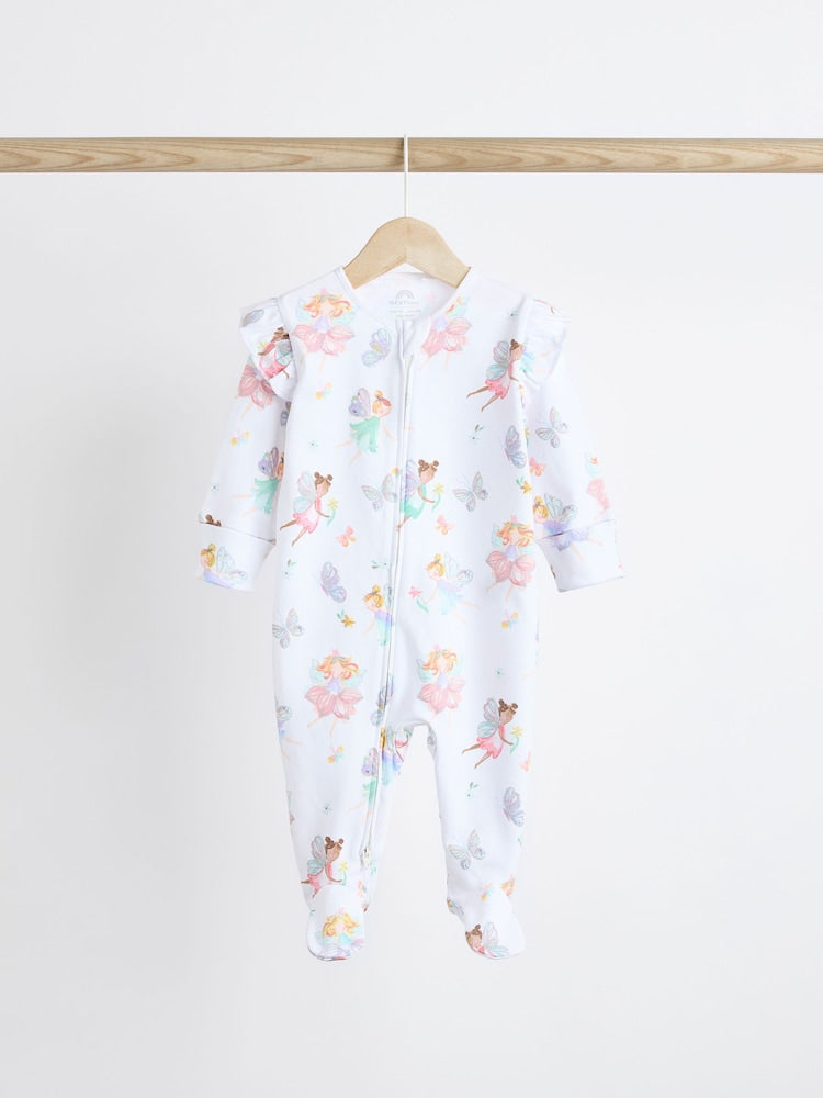 White Fairy Sleepsuit 3 Pack