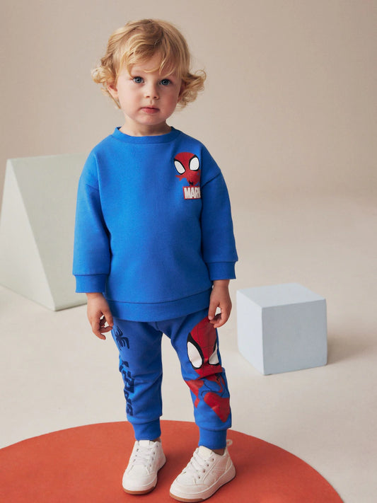 Cobalt Blue Spiderman Sweatshirt and Joggers Set