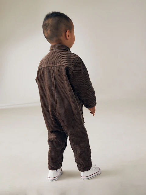 Soft Brown Corduroy Romper