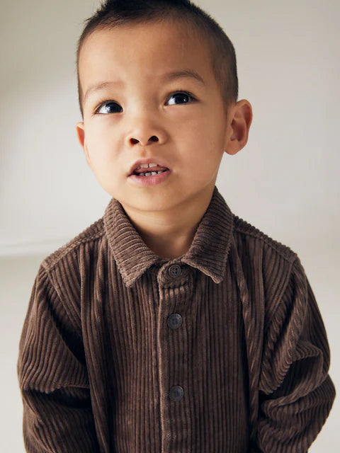 Soft Brown Corduroy Romper