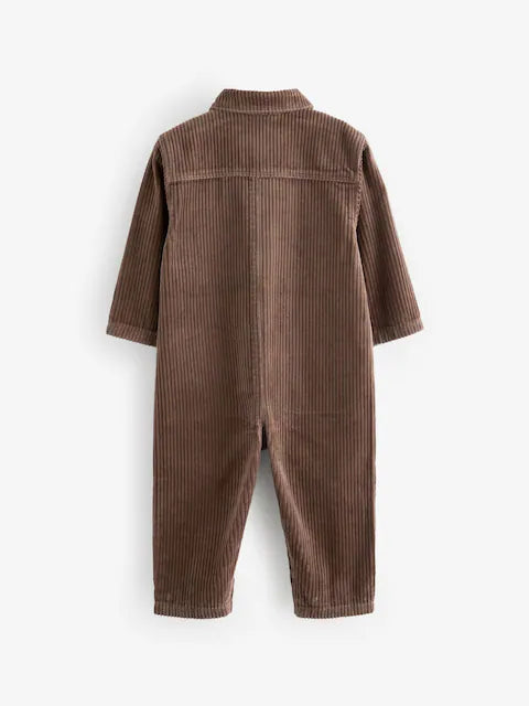 Soft Brown Corduroy Romper