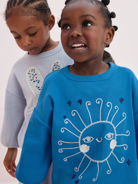 Blue/Cream Character Jogger Pyjamas 3 Pack