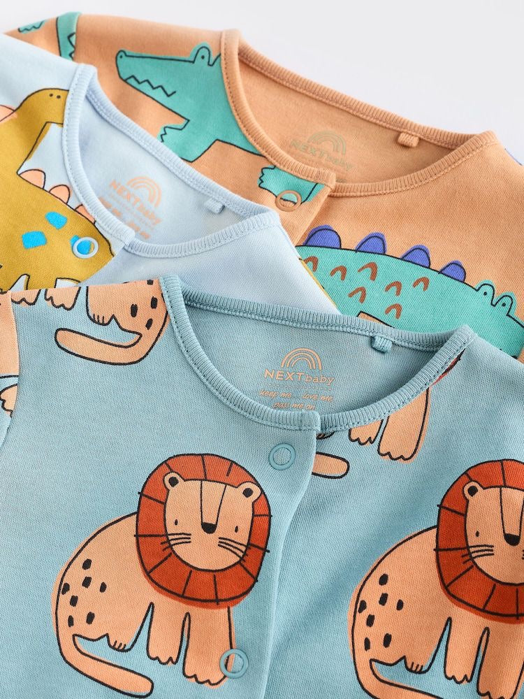 Lion sleepsuit pack of 3