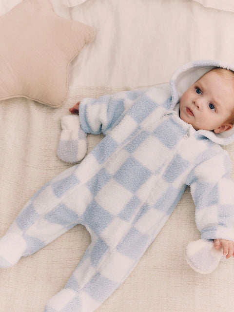 Blue/White Checkerboard Pramsuit