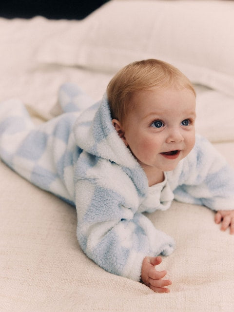 Blue/White Checkerboard Pramsuit