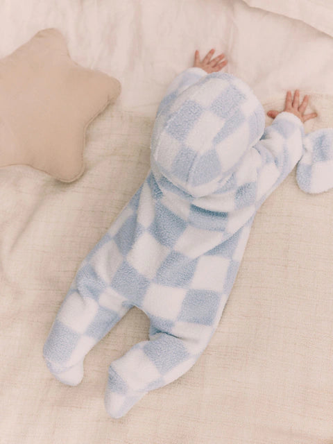 Blue/White Checkerboard Pramsuit