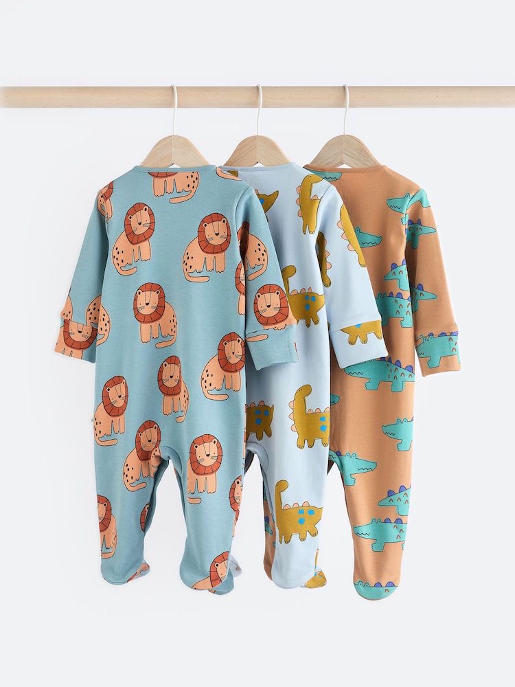 Lion sleepsuit pack of 3