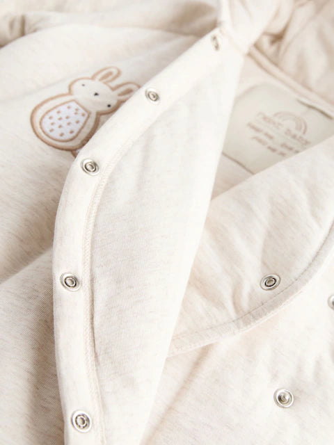 Mink Brown Jersey Wrap Hooded Pramsuit