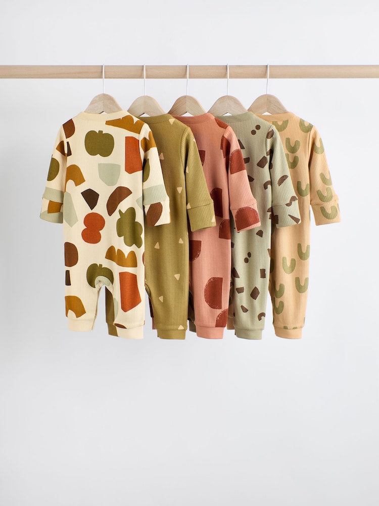 Multi Footless Sleepsuit 5 Pack