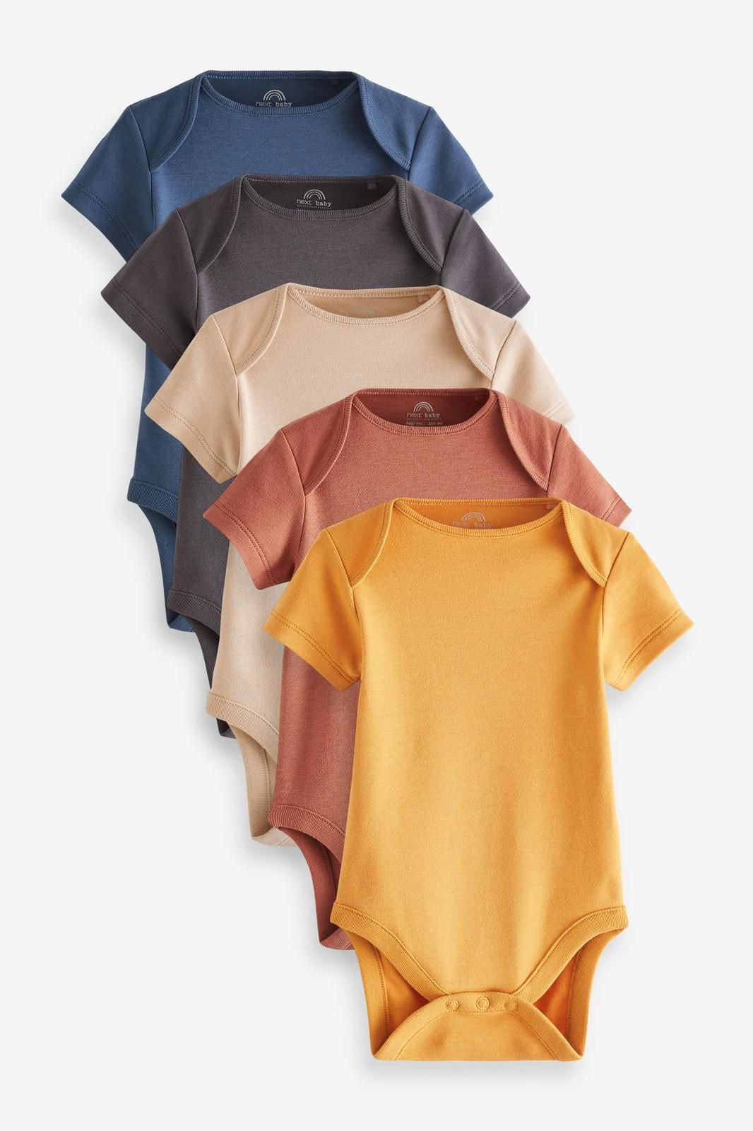Multi color short sleeve 5 pack bodysuit