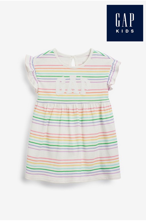 Baby Rainbow Stripe Jersey Frock Dress