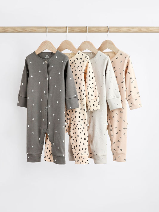 Multi Footless Sleepsuit 4  Pack