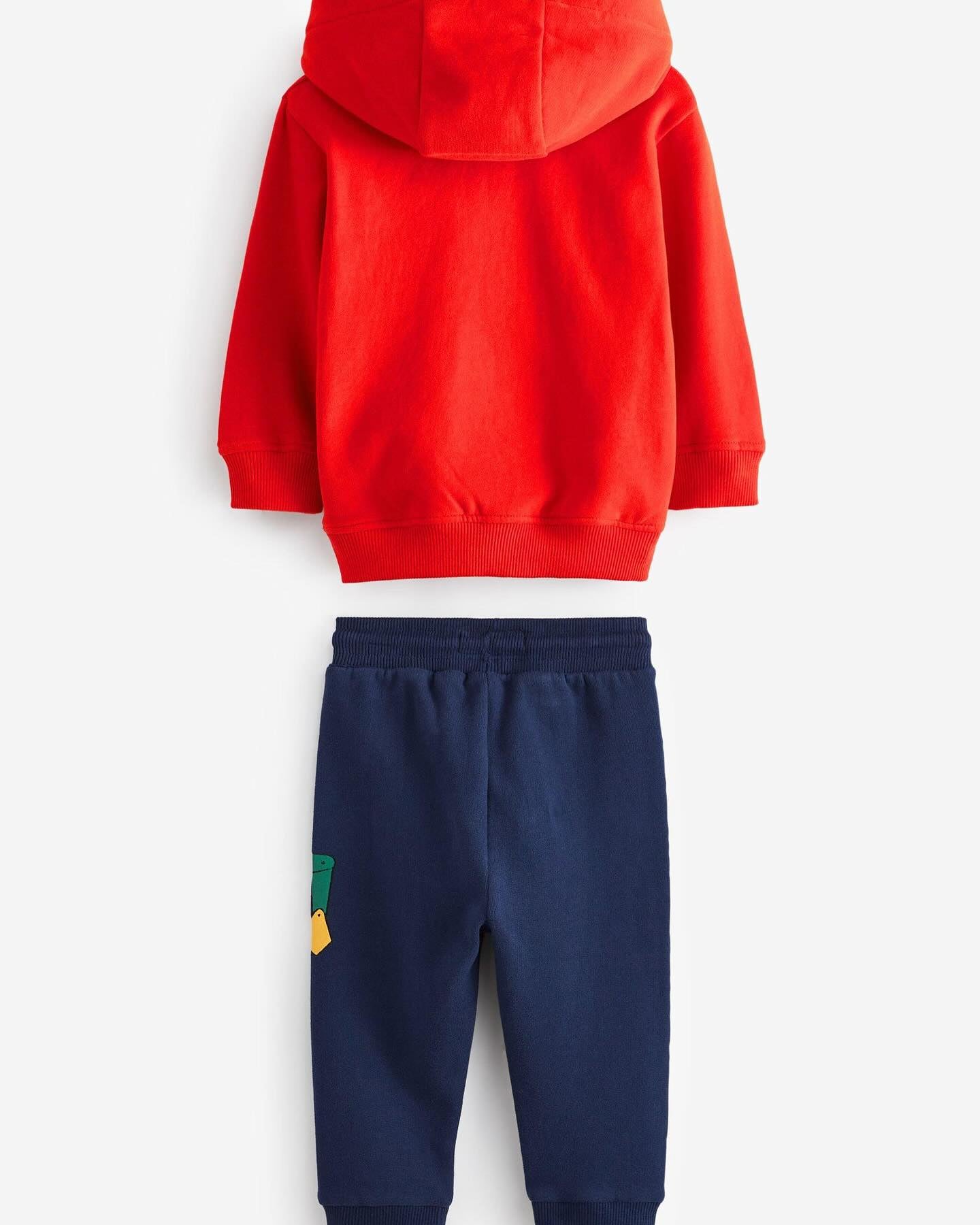 Red Digger Hoodie joggers Set- Fleece Lined