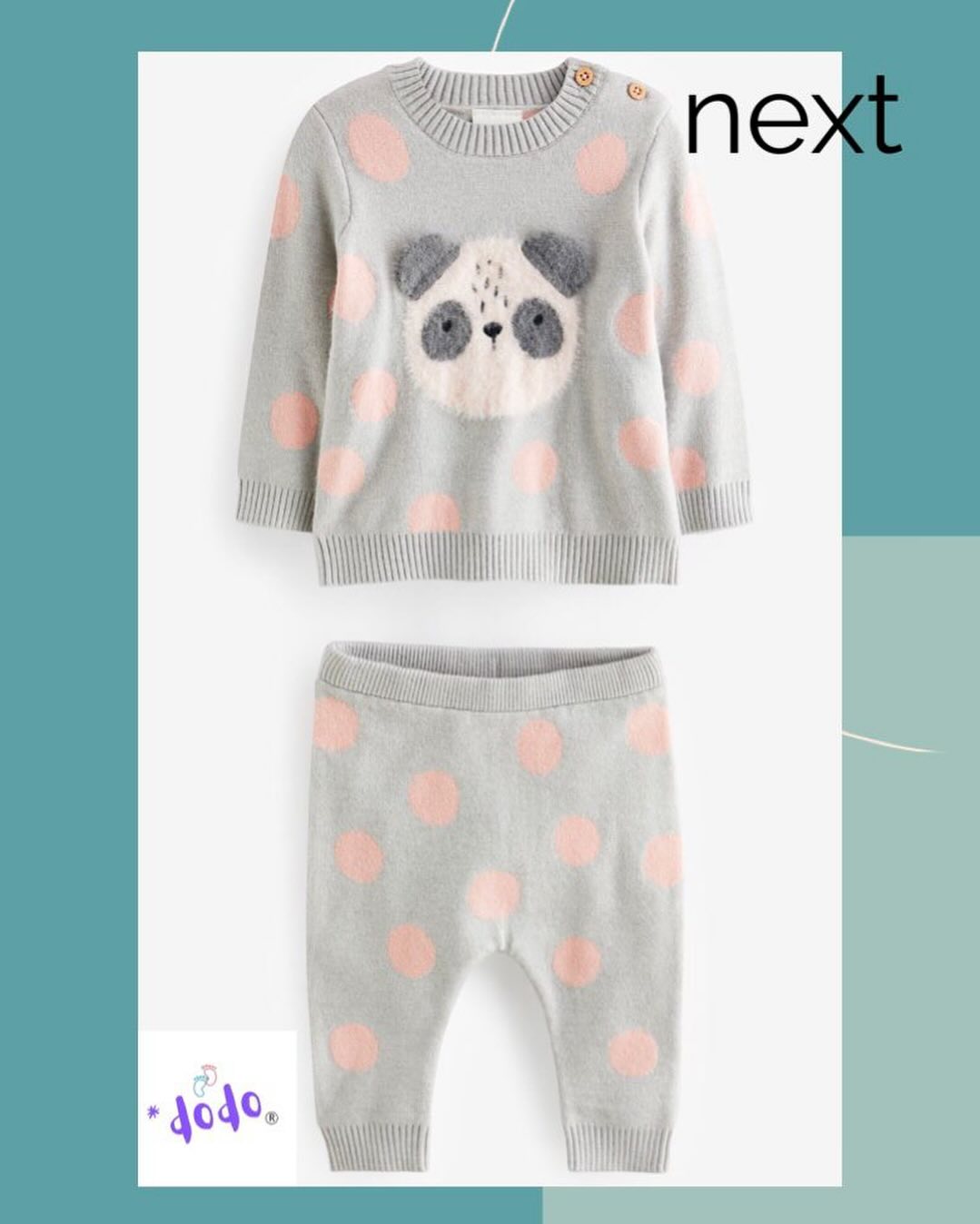 Panda Embroidered Jumper & Legging set.