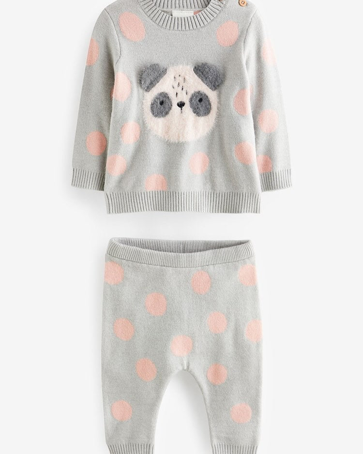 Panda Embroidered Jumper & Legging set.