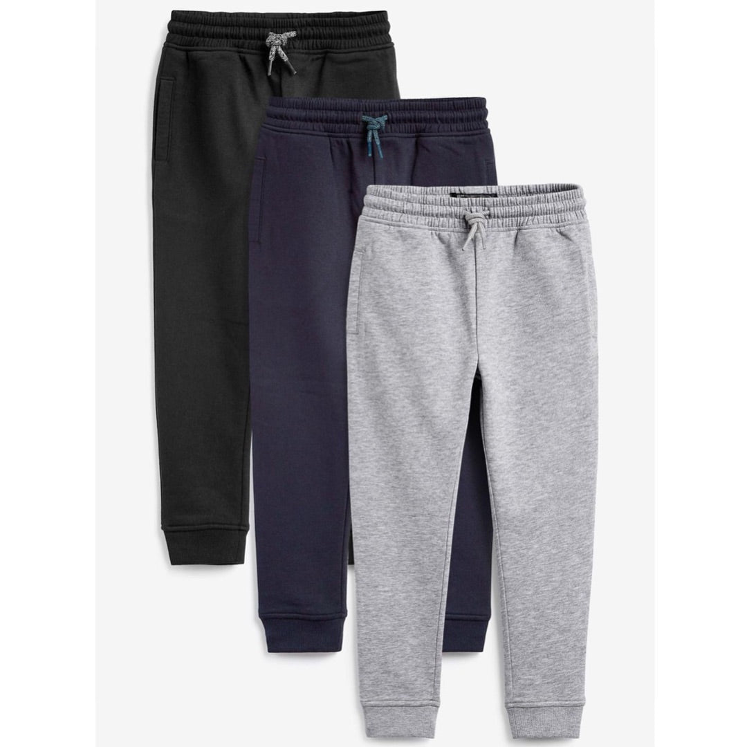 Black/Grey/Navy Skinny Fit Joggers 3 Pack.