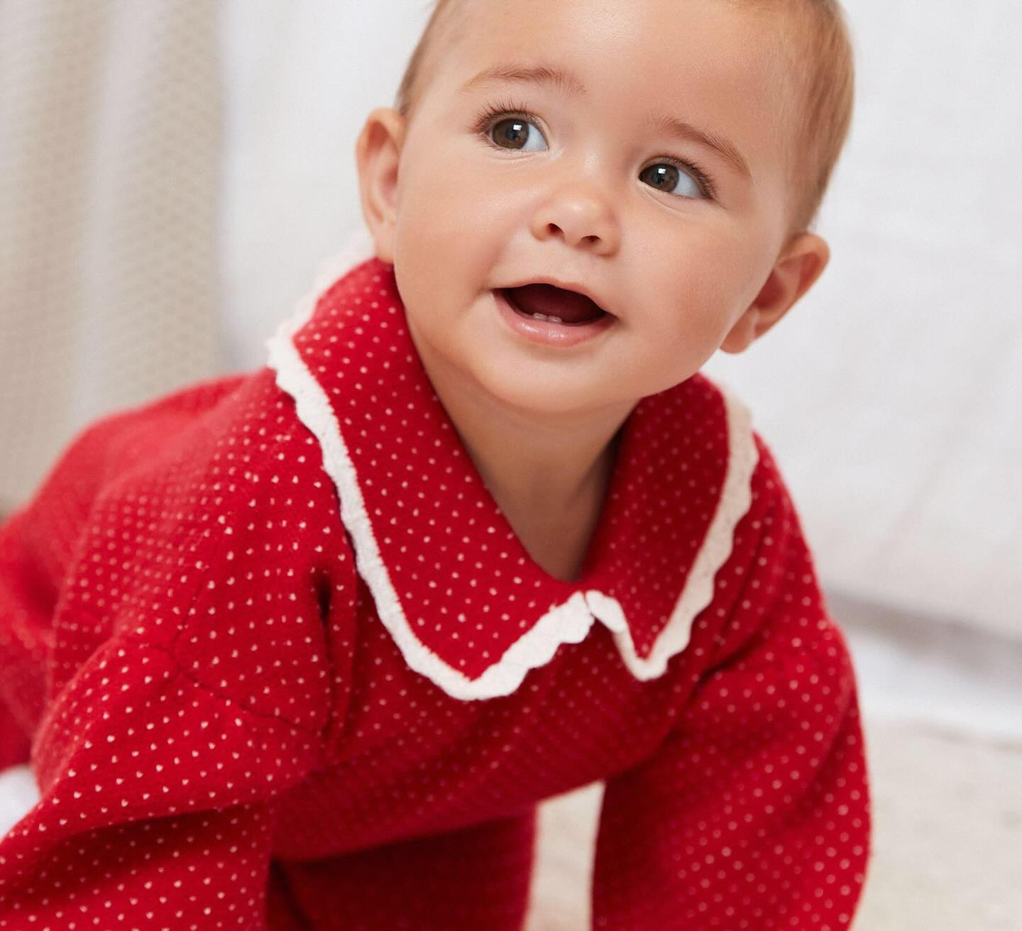 Red Knitted Collared Sweater & Leggings Set